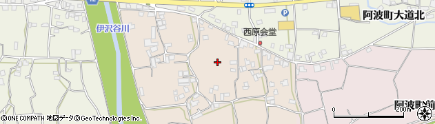 徳島県阿波市阿波町西原周辺の地図