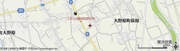香川県観音寺市大野原町萩原1092周辺の地図