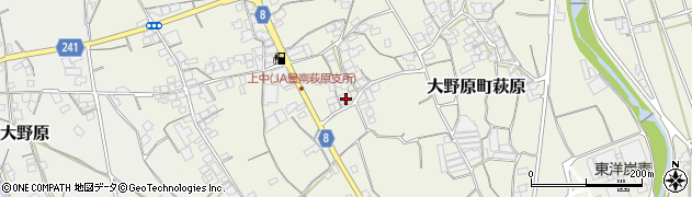 香川県観音寺市大野原町萩原1096周辺の地図