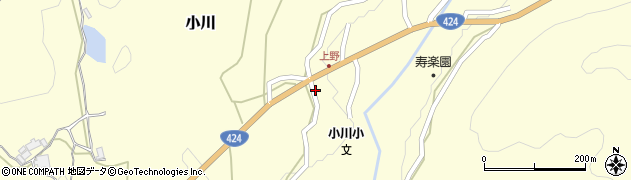 和歌山県有田郡有田川町小川625周辺の地図
