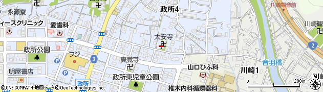 大安寺周辺の地図