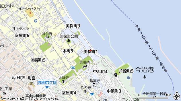 〒794-0012 愛媛県今治市美保町の地図