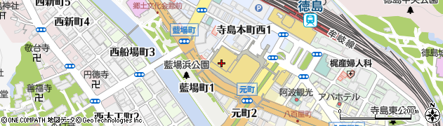 ラフィネ徳島アミコ店周辺の地図