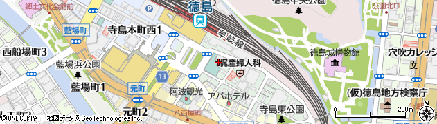 徳島ラーメン麺王 徳島駅前本店周辺の地図