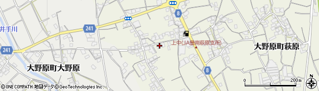 香川県観音寺市大野原町萩原1321周辺の地図