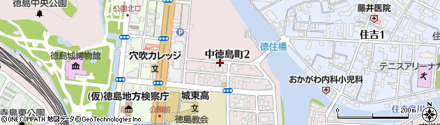徳島県徳島市中徳島町周辺の地図