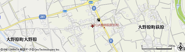 香川県観音寺市大野原町萩原1308周辺の地図