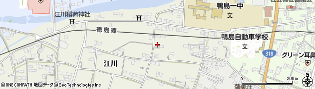徳島県吉野川市鴨島町西麻植江川45周辺の地図
