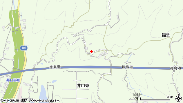 〒779-3632 徳島県美馬市脇町井口東の地図