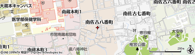 徳島県徳島市南佐古八番町周辺の地図