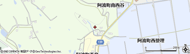 徳島県阿波市阿波町南西谷88周辺の地図