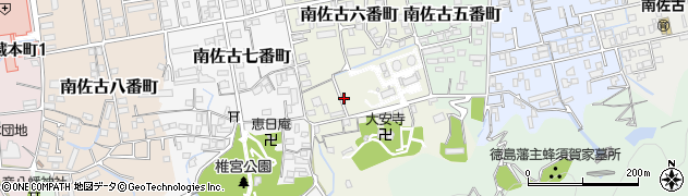 徳島県徳島市南佐古六番町周辺の地図