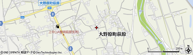香川県観音寺市大野原町萩原1104周辺の地図