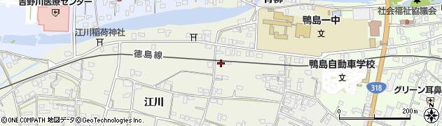 徳島県吉野川市鴨島町西麻植江川43周辺の地図
