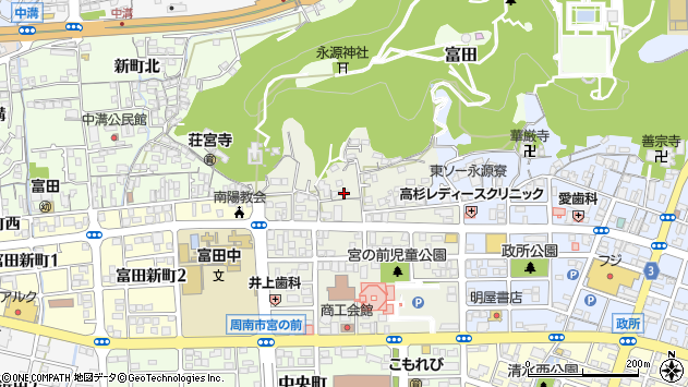 〒746-0017 山口県周南市宮の前の地図