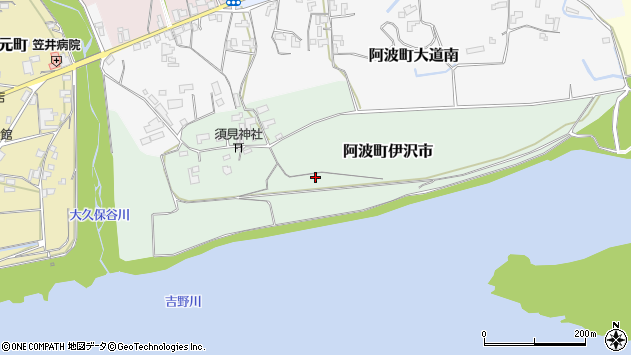 〒771-1701 徳島県阿波市阿波町伊沢市の地図