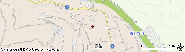 徳島県美馬市美馬町（笠仏）周辺の地図