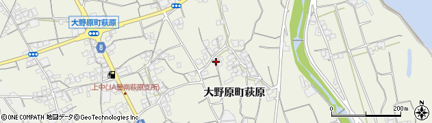 香川県観音寺市大野原町萩原976周辺の地図