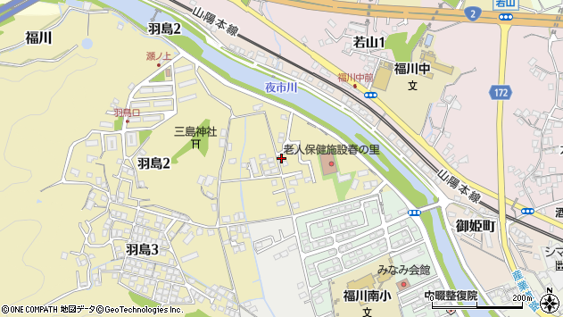 〒746-0056 山口県周南市羽島の地図