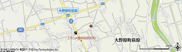 香川県観音寺市大野原町萩原1553周辺の地図