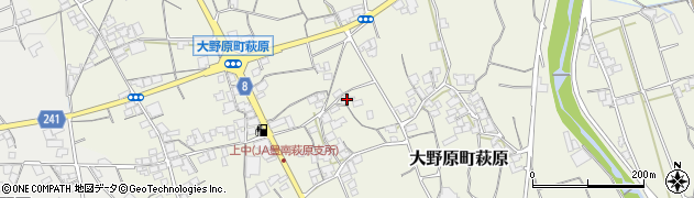 香川県観音寺市大野原町萩原1072周辺の地図