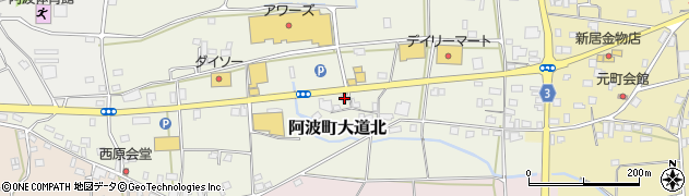 徳島県阿波市阿波町大道北周辺の地図