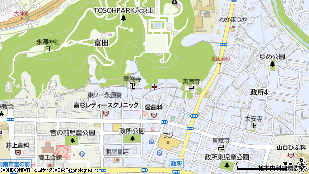 〒746-0012 山口県周南市政所の地図