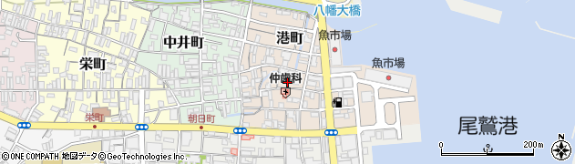 三重県尾鷲市港町周辺の地図