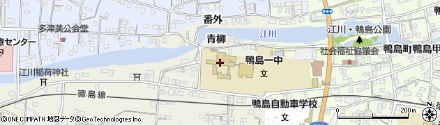 吉野川市立鴨島第一中学校周辺の地図