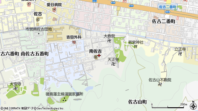 〒770-0033 徳島県徳島市南佐古三番町の地図