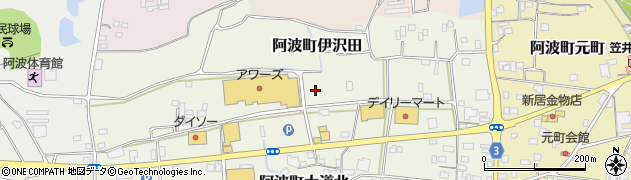 徳島県阿波市阿波町伊沢田周辺の地図