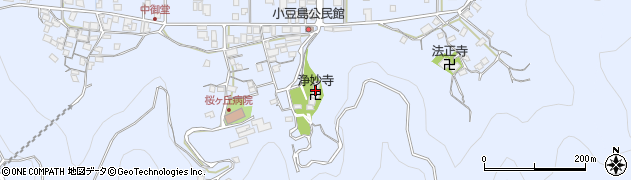 浄妙寺周辺の地図