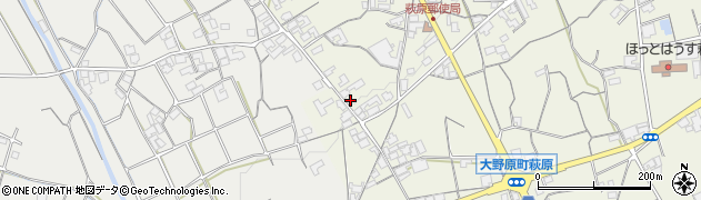 香川県観音寺市大野原町萩原1632周辺の地図