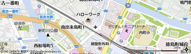徳島県徳島市東出来島町5周辺の地図