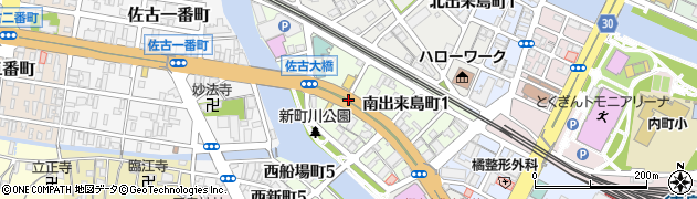 徳島県徳島市南出来島町周辺の地図