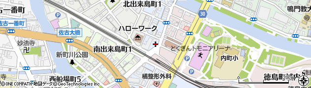徳島県徳島市東出来島町8周辺の地図