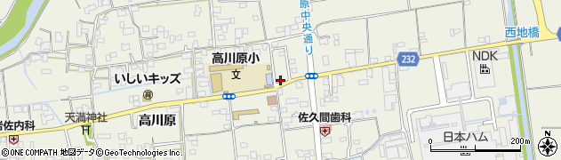 徳島名西警察署　石井庁舎石井町高川原駐在所周辺の地図