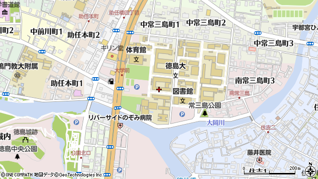 〒770-0814 徳島県徳島市南常三島町の地図