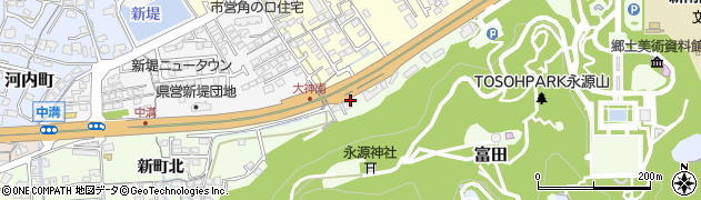 山口県周南市富田（新堤）周辺の地図