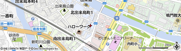 徳島県徳島市東出来島町周辺の地図
