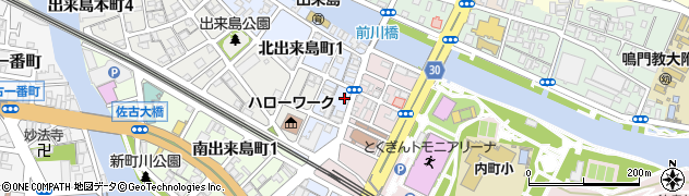 徳島県徳島市東出来島町17周辺の地図