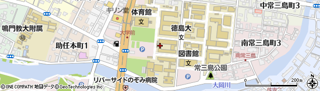 徳島大学　代表受付高等教育研究センターキャリア支援部門学生支援班学生参画推進室周辺の地図