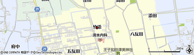 徳島県徳島市国府町和田（竹添）周辺の地図