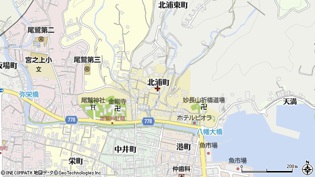 〒519-3606 三重県尾鷲市北浦町の地図