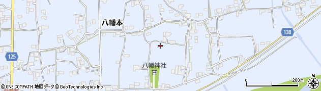 徳島県阿波市市場町香美（八幡本）周辺の地図
