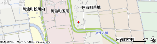 徳島県阿波市阿波町善地244周辺の地図