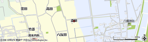 徳島県徳島市国府町和田（添田）周辺の地図