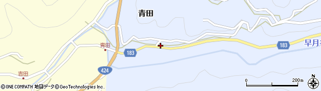 和歌山県有田郡有田川町青田28周辺の地図