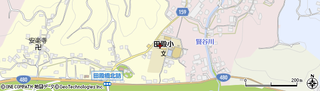 有田川町立田殿小学校周辺の地図