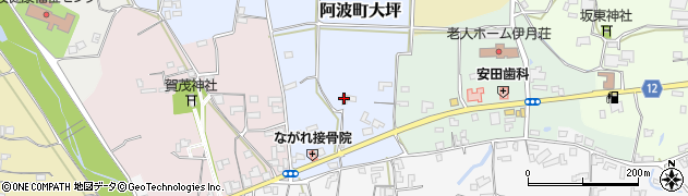 徳島県阿波市阿波町大坪周辺の地図